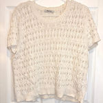 Madewell ‎ Short Sleeve Open Knit Cropped Sweater Top - Women's Photo 0