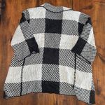 Charmed Hearts Womens XS Black and White Gingham Plaid Cape like Cardigan Cozy Photo 4