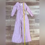 Anthropologie AMADI BY  Satin Long Sleeved Animal Print Jumpsuit Photo 4