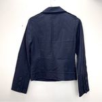 Ted Baker  Womens Navy Blue Collared Button Up Pockets Jacket Ted Size 1 US SMALL Photo 6