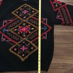 Marsh Landing  Hand Knit Vintage Wool Crewneck Colorful Geometric Sweater Large Photo 5