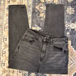 American Eagle Faded Black Denim Straight Stretch Jeans Women’s Size 6 Short Photo 0
