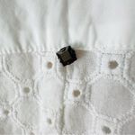 Marina Sport Oversized White Eyelet Boxy Button Up Dolman Sleeve Shirt Size 14 Photo 4