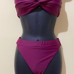 Two pieces Burgundy Bikini set Red Photo 2