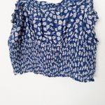American Eagle [ Outfitters] Blue Floral Ditsy Print Cropped Tank Top Sz Medium M Photo 4