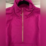 Lululemon NWT Scuba Oversized Funnel Neck Half Zip Ripened Raspberry Gold M L Photo 9