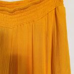 Forever 21 Golden Yellow Flowy High Waisted Linen Pants (Swim Coverup Bottoms) L Photo 5