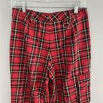 Hot Topic Red Plaid Jogger Pants High Rise Dark Academia Juniors Size 3 Photo 4