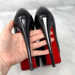 Christian Louboutin Lady Peep 150 Patent Platform Open Toe Pumps Heels Black 36 Photo 6