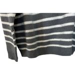 Styles & Co Size Medium Mock Neck Polyester Long Sleeves Stripe Sweater Grey Gray Photo 6