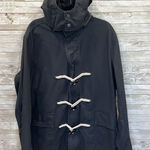 Crew Clothing Co. Womens M Jacket Unisex Blue Duffle Canvas 100% Cotton Zip Hood Size M Photo 0