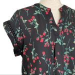 Jon & anna Contemporary Blouse Floral Rose Cap Sleeve Eyelet Lace Size Medium Photo 1