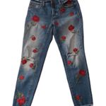 Driftwood  Joyce Floral Fringe Distressed Jeans Size 25 Photo 1