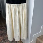 Paper Heart  Strapless Black Cream Colorblock Midi Maxi Dress Size Large Photo 3