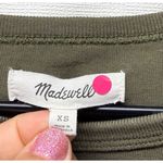 Madewell Lot of 2 Womens 100% Cotton Oversized Tee Shirts XS Green Pink Stripe Photo 3