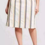 Who What Wear  Striped‎ Linen Blend A line Skirt Womens - 14 EUC Photo 0