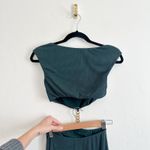 Camila Coelho | Knox Ribbed Cut-Out Chain Detail Midi Dress in Emerald Green Photo 7