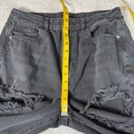 American Eagle  Black Mom Jeans Womens 12 Regular Distressed Destroyed High Rise Photo 7