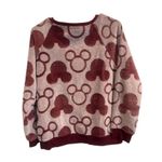 Disney  Women's Fleece Lounge Set M Mickey Mouse Print 2-Piece Winter Cozy Photo 2
