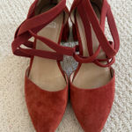 Eileen Fisher  Suede Ankle‎ Strappy Pumps Strap Heels Pointed Toe Rust Size 6 Photo 0