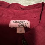 Harmony & Havoc  Women's Button Down Shirt - Burgundy Photo 2