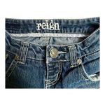 Reign Blue Denim Ankle JEANS Embroidered Pocket Women's 0 Short 24x27.5 Low Rise Photo 3