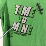 Minecraft Time To Mine Short Sleeve Graphic T Shirt Boys Large Green Photo 5