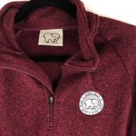 Ivory Ella  Womens Pullover Sweatshirt Fleece Quater Zip Mock Neck Knit Red S Photo 2