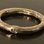 Antique Hand Forged .925 Sterling Silver | Diamond Ring Size 6 Photo 0