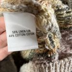 Talbots Women's Cardigan Sweater M Irish Linen Blend Button Front Knit Beige VTG Photo 7