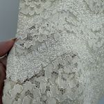 Casual Corner Ivory Lace Sheer Cream Short Sleeve Top Size Small Y2k Photo 7