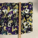 Anthropologie Maeve Silk Smocked Empire Tank Dress Medium purple green yellow Photo 12