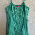 Betsey Johnson  Tiered Dress Y2K M‎ Mini Milkmaid Kelly Green Smocked Cottagecore Photo 0