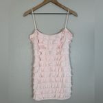 Edikted  Nadya Ruffled Mini Dress LIGHT PINK Large New with Tags $76 Photo 5