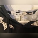 Eye Candy  | Black and White Stars Hooded Shirt, Size M Photo 1