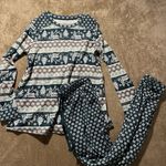 Cuddl Duds  Pajama Set Womens Sz XS Apres Ski  Evergreen Pockets Pants Long Slv Photo 0