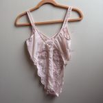 Victoria's Secret VINTAGE  Pink Lace Thing Gold Crown Label Lace Teddy Size M Photo 1