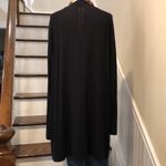 Loft ANN TAYLOR Ladder Stitch Detail Flat Knit Open Black Cardigan Sz 2XL Photo 10