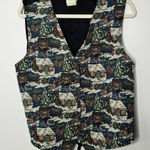 Vintage Bobbie Brooks Christmas vest size large Black Photo 0