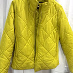 NY&C Lemon Yellow Quilted Zip Front Puffer Jacket Size M Size M Photo 0