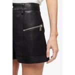 ANINE BING  Lia Leather Zip Black Shorts Size US 6 NEW NWT Photo 1