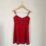 Princess Polly  Diva Mini Dress Deep Red Size 8 Photo 2
