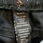 Drill Cloth Black Bermuda Rainbow Mary Jane MJ Flower Shorts Size MED GUC #4129 Photo 3