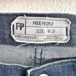 Free People | Skinny Denim Jeans Raw Hem Edge Button Fly Ankle | Size 29 Photo 5