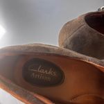 Clarks Artisan Size 11M Booties Gown II Brown Pleated Suede Leather Shootie Heel Photo 6