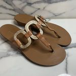 Paul Green Women's Brown Leather Neutral Thong Flip Flop Sandals UK 8 US 10.5 Photo 0