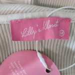 Lilly's Kloset Cream Ribbed Knit Bodycon Midi Dress NWT Size Medium Photo 6