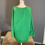 Women’s Green Fleece Long Sleeve Sweater Faith Hope Love Design Size XL NEW Green Photo 3