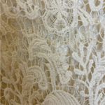 Source Unknown Boho Lace Crochet Top Ivory Scallop Hem Sheer Floral Festival Romantic Small Photo 3