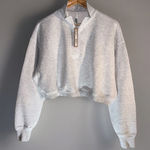 SKIMS COTTON FLEECE CROPPED HALF ZIP SWEATER Sweatshirt Limited Edition Photo 0
